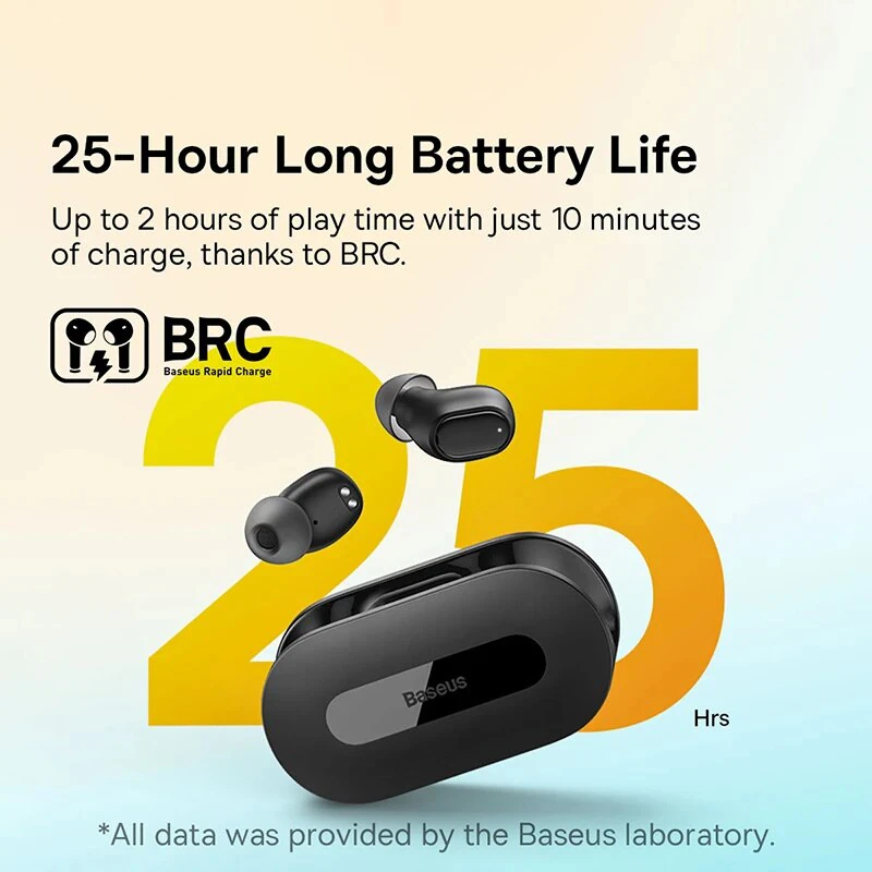 Miniatura: Baseus Bowie EZ10: Wireless Earphones with 25-Hour Battery Life