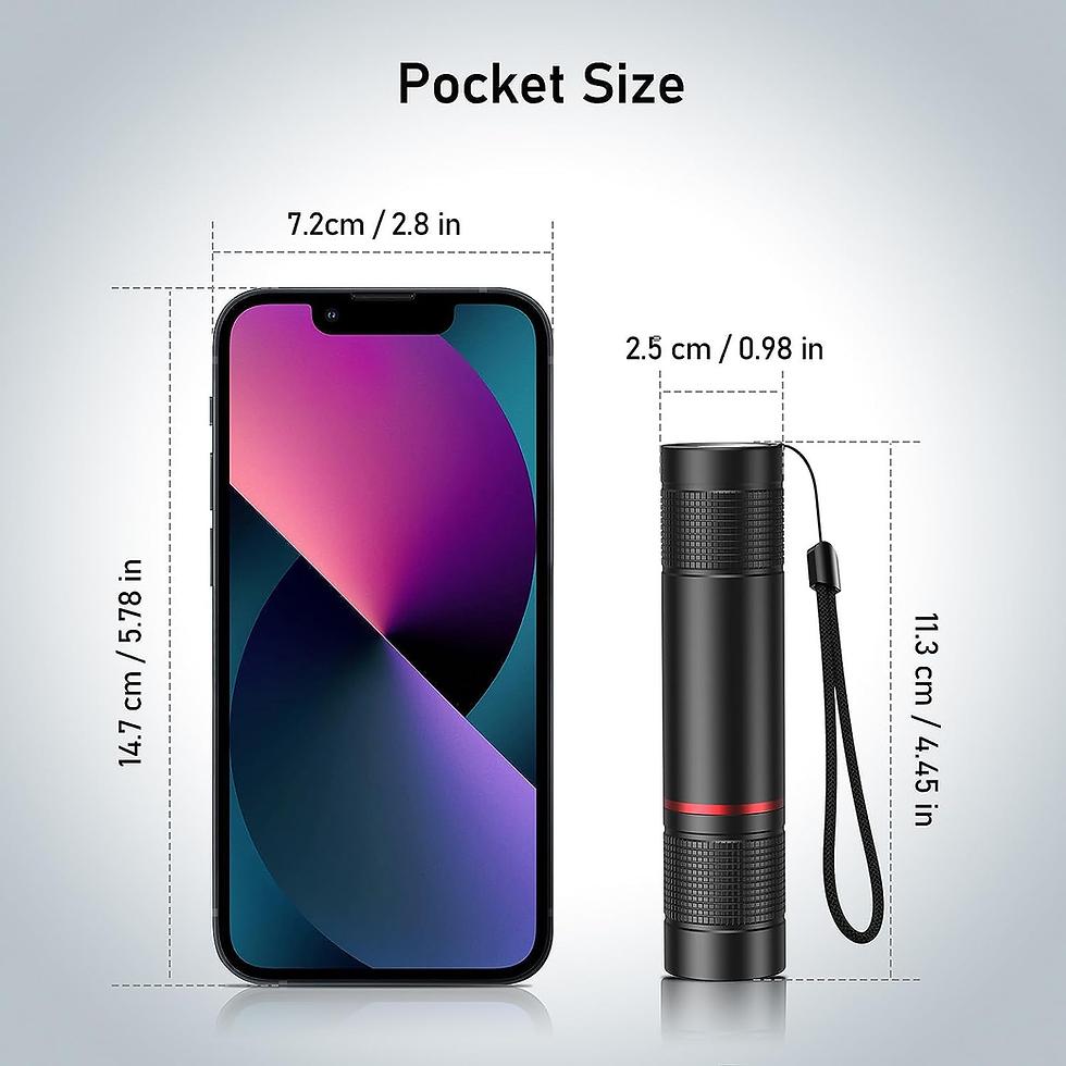 Miniature : Travel Size LED Torch Rechargeable Super Bright Adjustable Focus