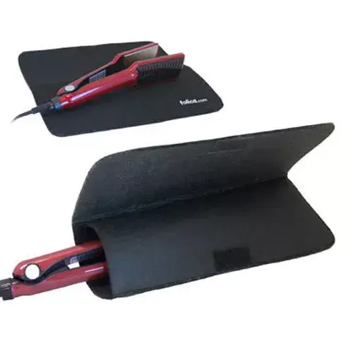 Miniature : Hair Straightener Tongs Resistant Cover Case Safety Mat Extreme Heat Protection