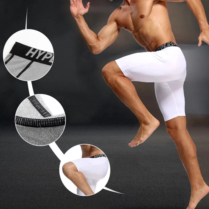 Miniature : 2023 Compression Shorts Men Summer Sportswear Training Tights Gym Fitness Leggin