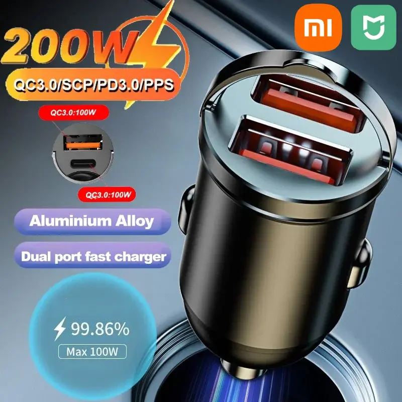 Thumbnail: 200W Fast Charging Dual USB Car Charger
