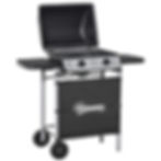 2-Burner Gas BBQ Grill with Shelves & Wheels - Black