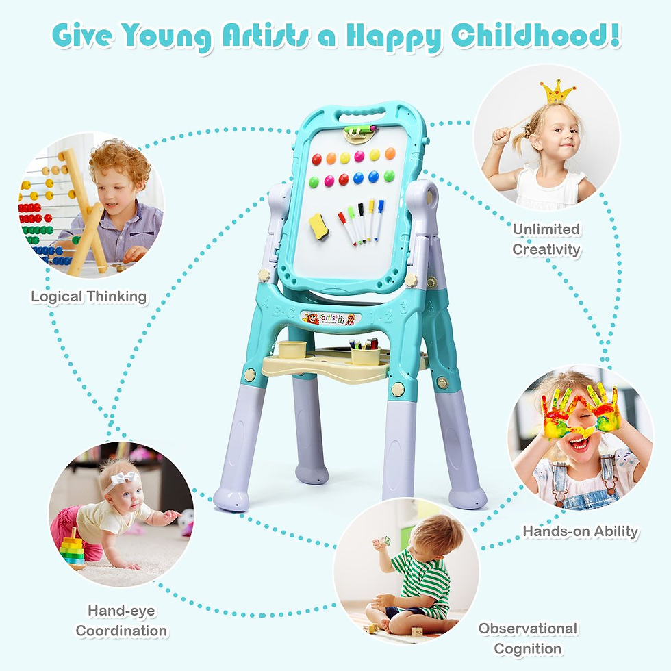 Thumbnail: Kids Fun Painting Art Double Sided Board Magnetic Easel