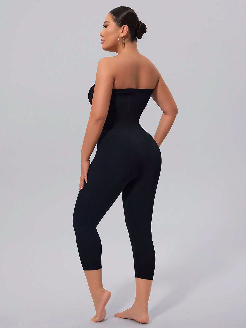 Thumbnail: Women'S Soft & High Elasticity Strapless Bodysuit with Tummy Control and Hip Lif