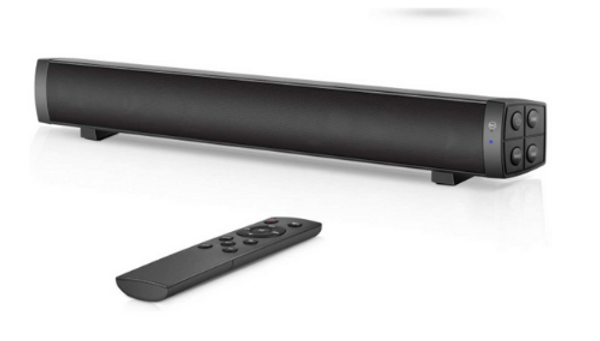 Aisung Wired and Wireless Bluetooth Tv Soundbar 10 Hours Battery Life - Black