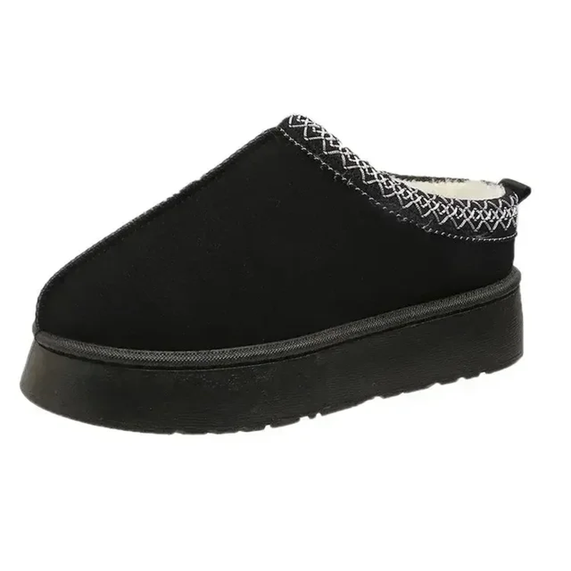 Thumbnail: Women'S Wool Slippers Warm Platform Wool Slipperswomen Slippers Women Sheepskin 