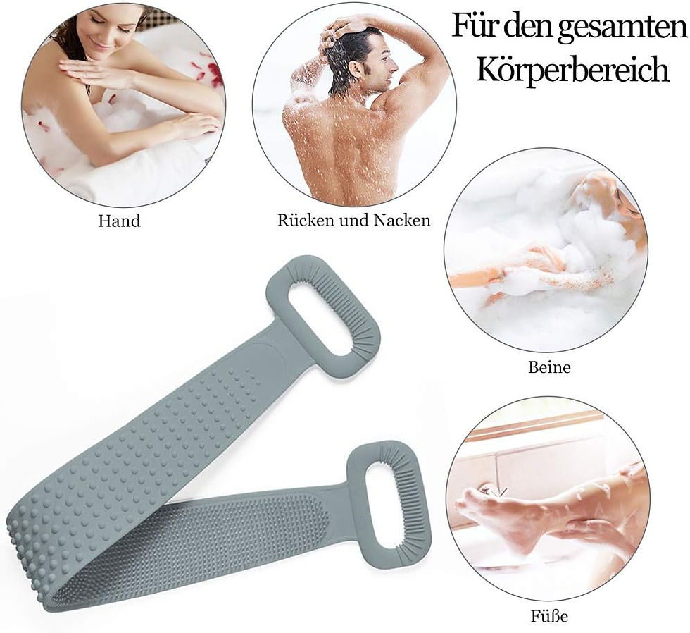 Miniature : Body Brush Back Scrubber, Silicone Bath Shower Brush for Women and Man, Soft Exf