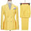 Miniatura: Men's Double-Breasted Yellow Suit