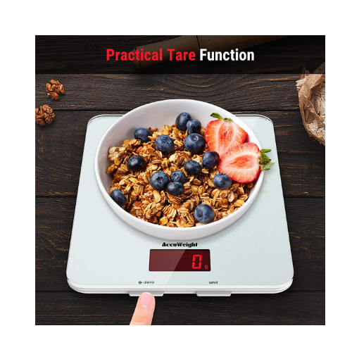 ACCUWEIGHT 201 Digital Kitchen Scales Food Scale Tempered Glass