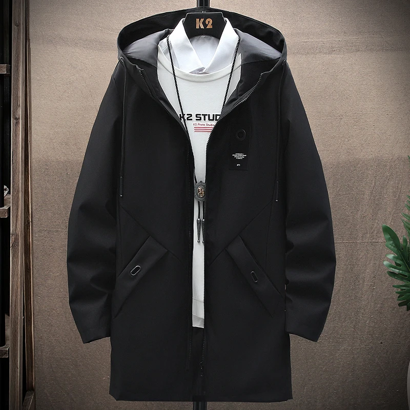 Men's Hooded Windbreaker Coat.