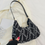 Miniatura: Checkered Pattern Denim Hobo Trim Design Shoulder Bag