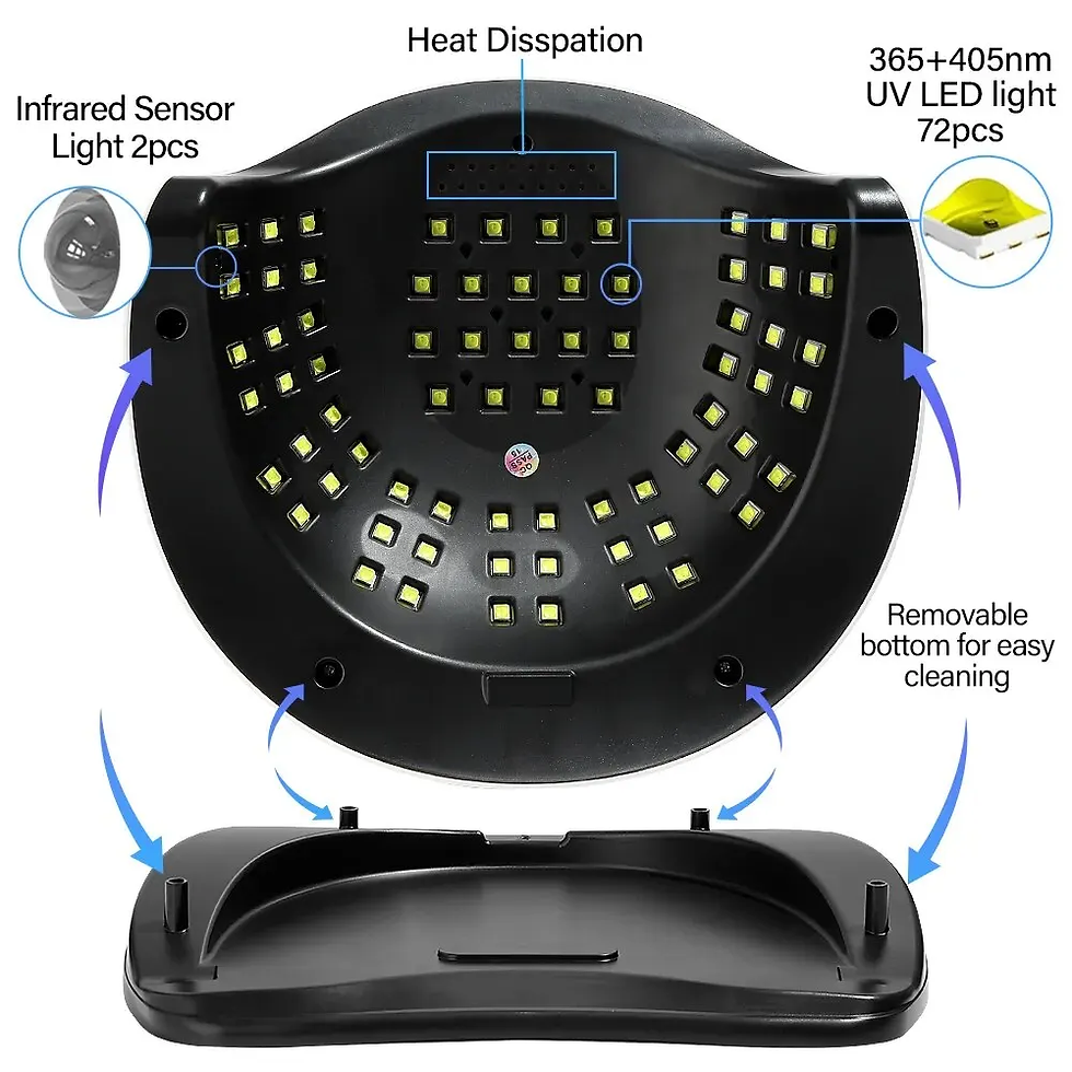 Miniatura: 320W 72Leds Professional Nail Lamp for Manicure Big Power UV LED Nail Lamp Blue 