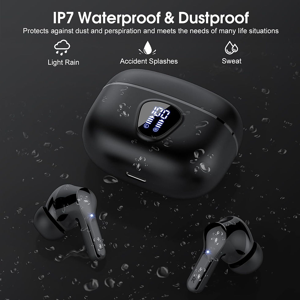 Thumbnail: Wireless Earbuds, Bluetooth 5.3 Headphones with 4 ENC Noise Cancelling Mic, Blue