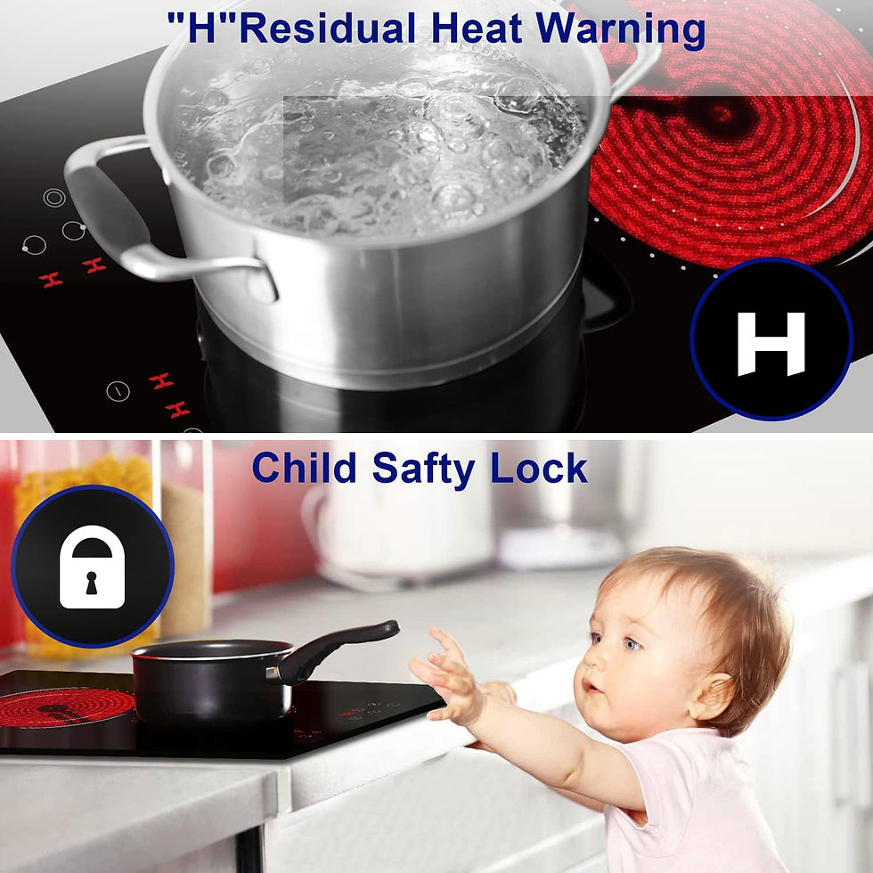 Miniatura: 2 Zone Ceramic Hob, Built-in Electric Hob 30cm, 3200W, Touch Control