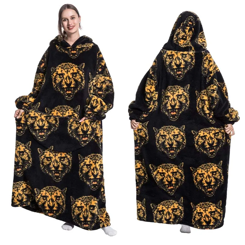 Miniature : Winter Long Oversized Homeware Blanket Hoodie, Wearable Blankets for Adults