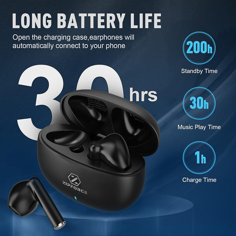 Miniatura: ZIPFORCE True Wireless Earbuds, in-Ear Bluetooth 5.3 Headphones 4-Mics ENC Clear