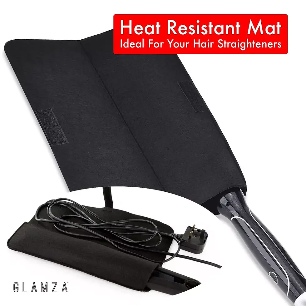 Miniature : Hair Straightener Tongs Resistant Cover Case Safety Mat Extreme Heat Protection
