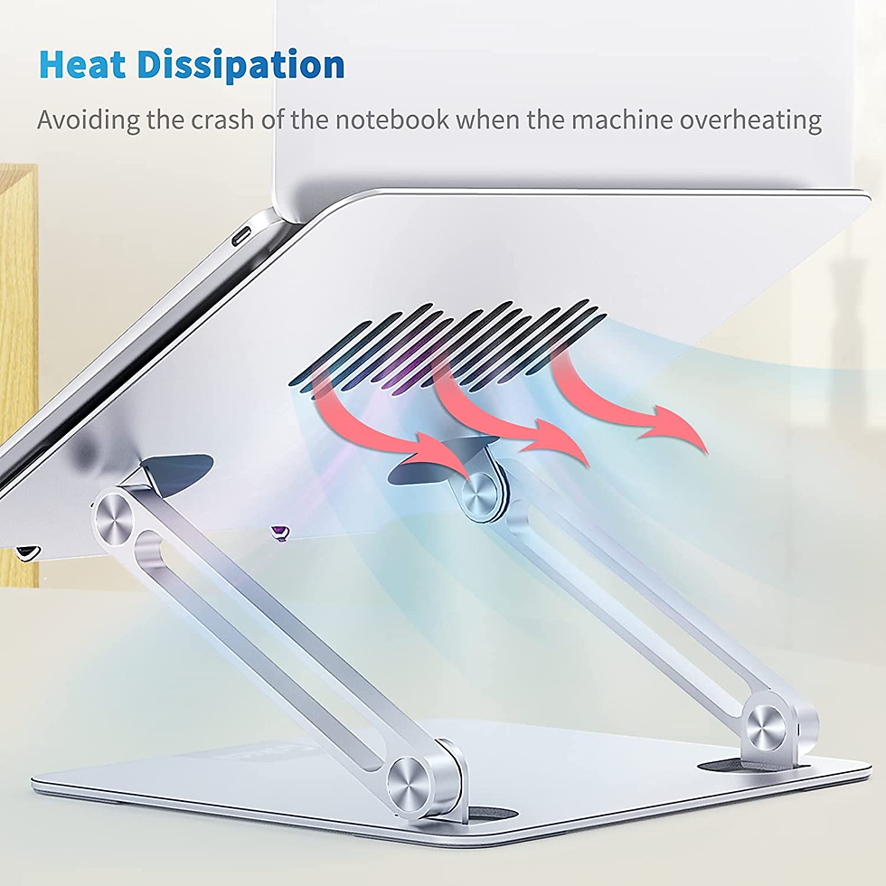 Miniatura: Laptop Stand, Ergonomic Aluminium Alloy Computer Stand for Desk, Multi-Angle Adj