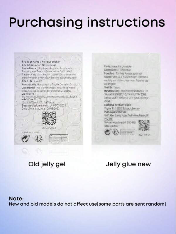 Miniature : 24PCS Long Square Press-On Nails – French Tip with 3D Gold Spiral Star Design | Reusable False Nails Set for Salon-Quality Lo