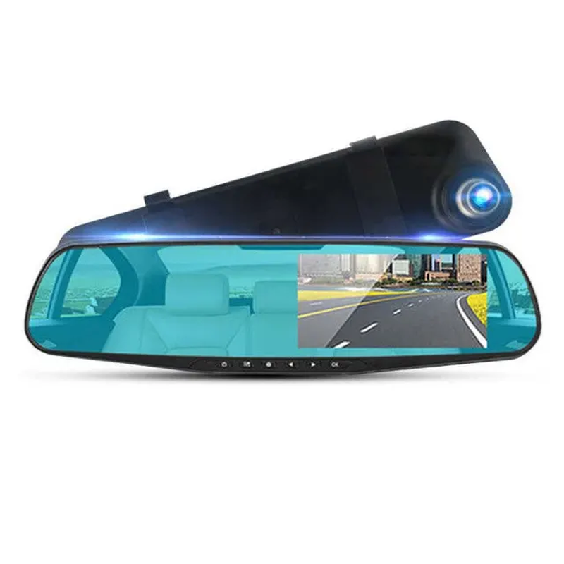 Miniatura: Large Rear View Mirror Tachograph Dual Lens HD 1080P 4.2-Inch