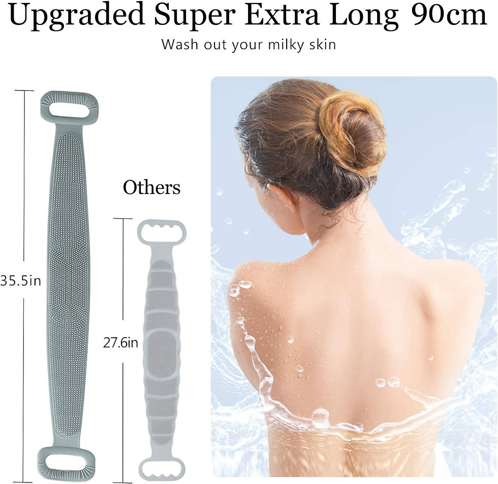Miniature : Body Brush Back Scrubber, Silicone Bath Shower Brush for Women and Man, Soft Exf