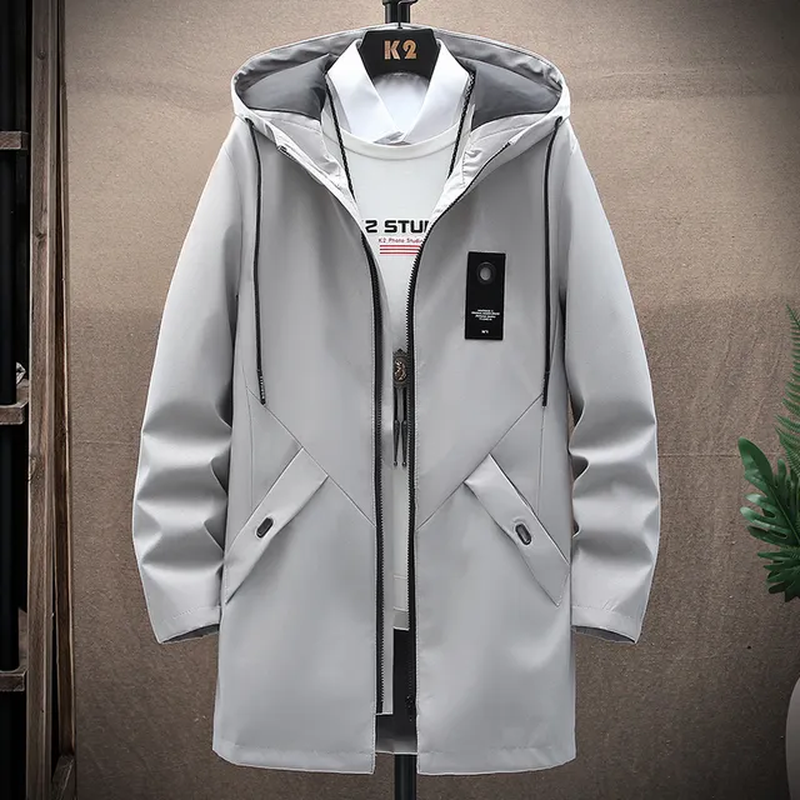 Miniatura: Men's Hooded Windbreaker Coat.