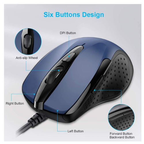 Miniatura: TECKNET Pro S2 High Performance Wired USB Mouse