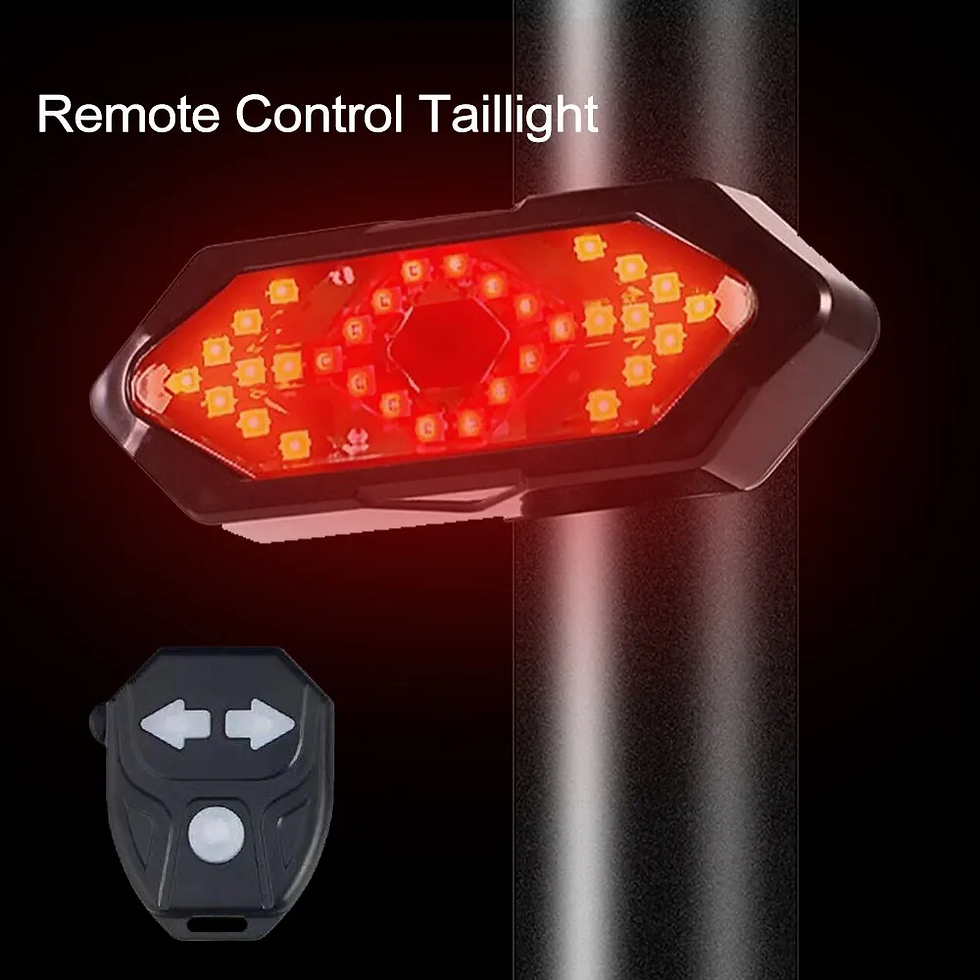 Miniatura: Bike Turn Signal Rear Light Remote Bicycle Lights LED USB Rechargeable.