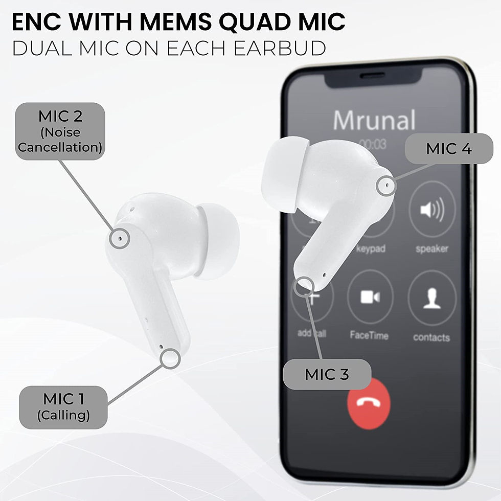 Thumbnail: BeatFade B103 True Wireless Bluetooth Earbuds – Gaming Mode, 10-Hour Playtime, ENC Dual Mics, Water Resistant, Deep Bass
