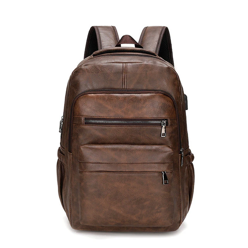 Miniatura: USB Charging Men's Leather Backpack