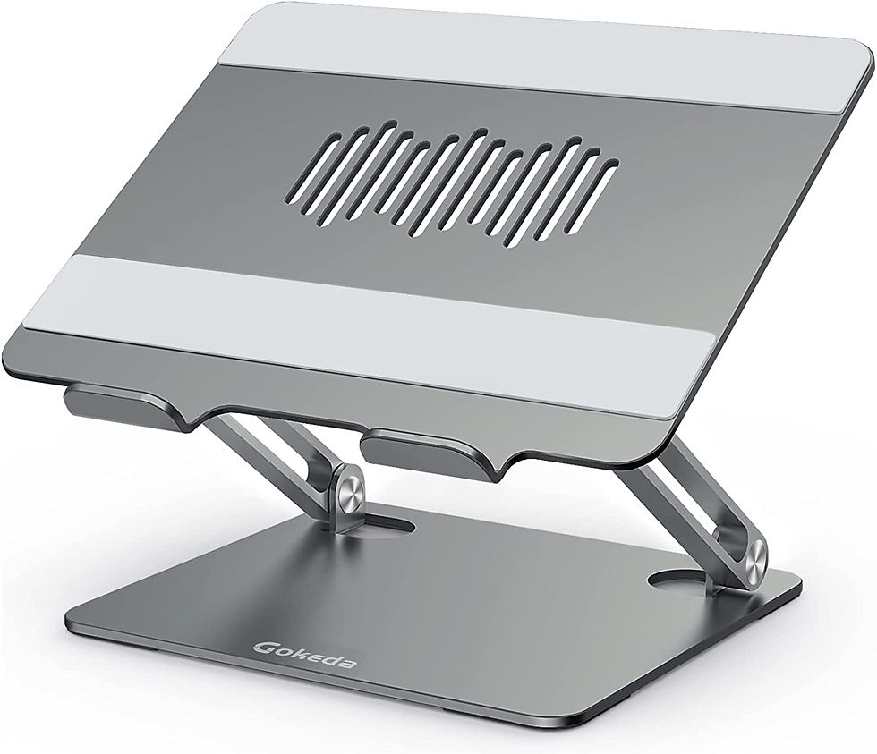 Miniatura: Laptop Stand, Ergonomic Aluminium Alloy Computer Stand for Desk, Multi-Angle Adj