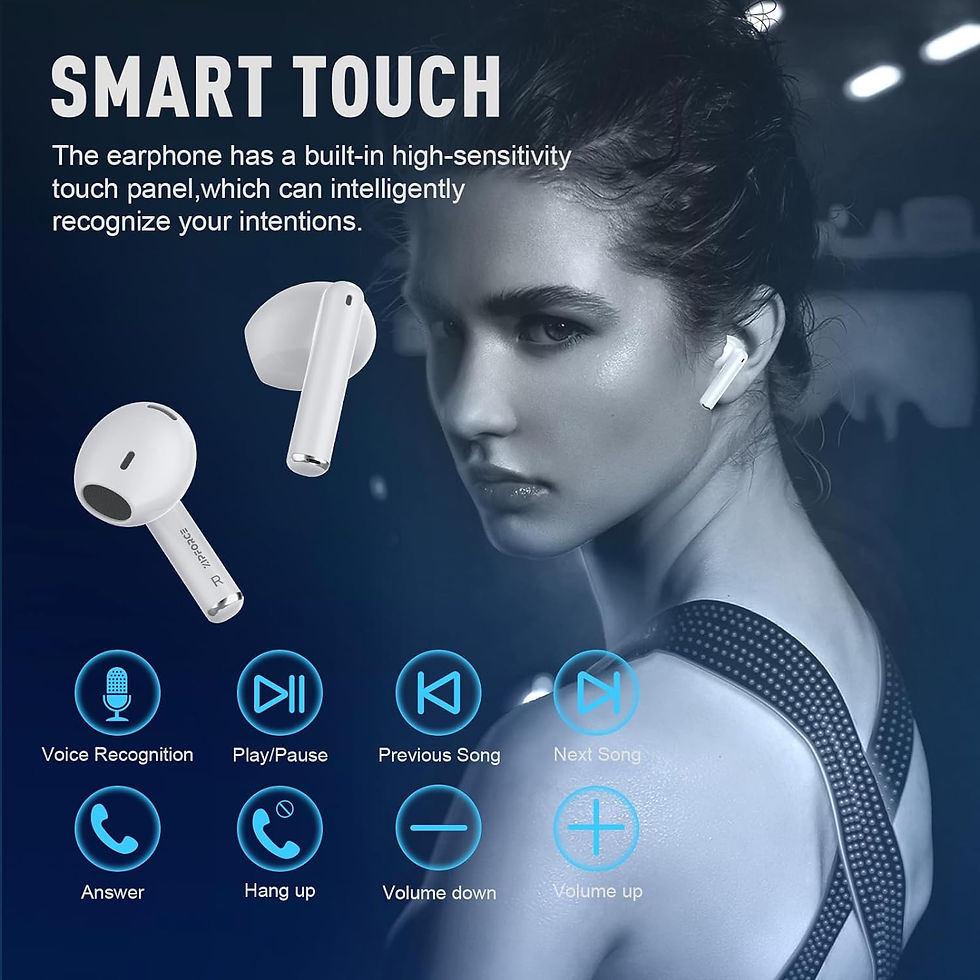 Miniatura: ZIPFORCE True Wireless Earbuds, in-Ear Bluetooth 5.3 Headphones 4-Mics ENC Clear