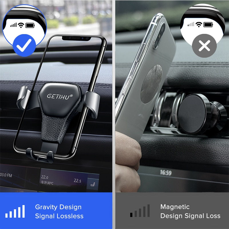 Thumbnail: GETIHU Gravity Car Phone Holder Air Vent Dashboard Mount