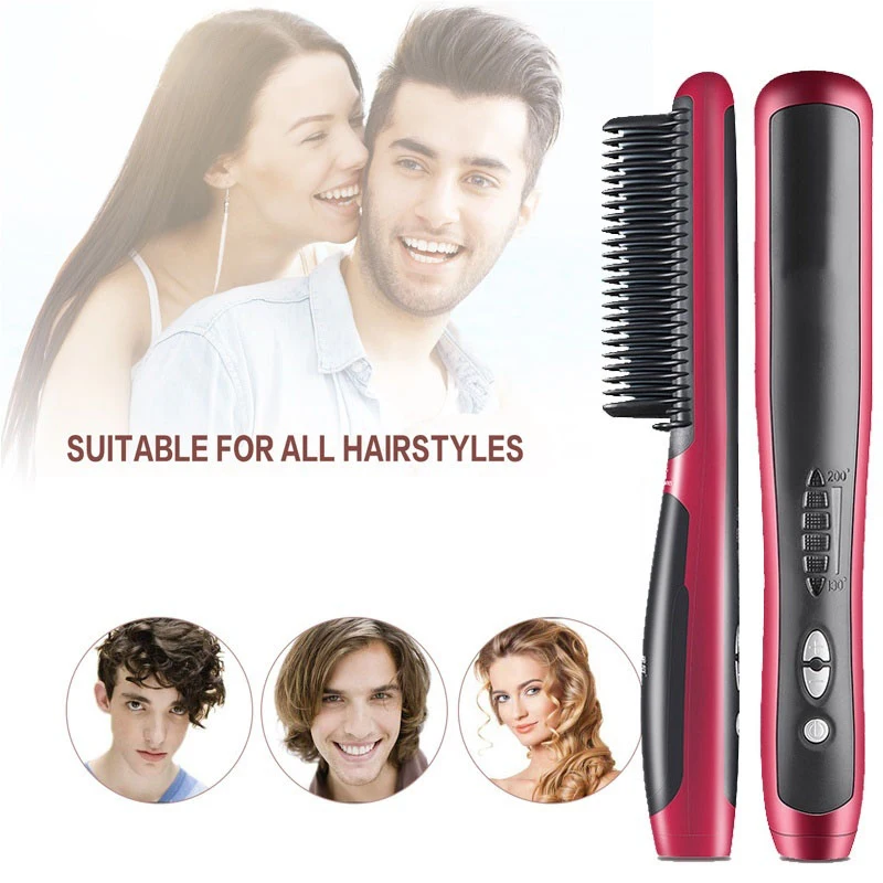 Thumbnail: Electric Hair Straightening Brush Hot Comb .