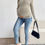 Thumbnail: Maternity Minimalist Casual Turtleneck Long Sleeve Fitted T-Shirt, Autumn