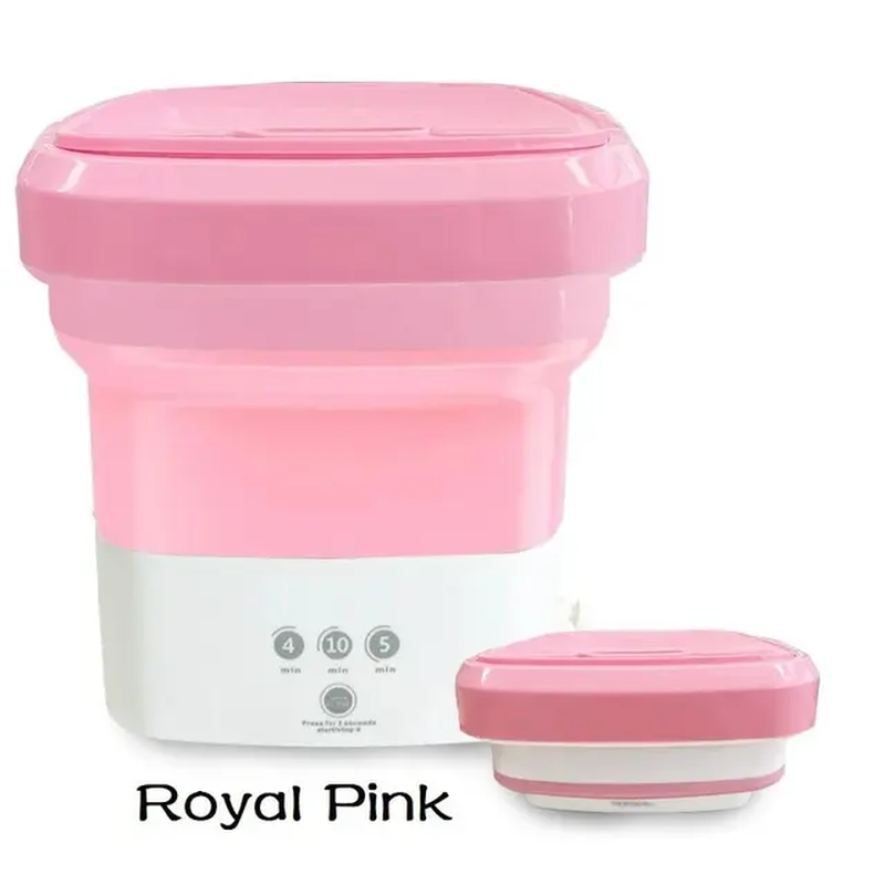 Miniatura: Portable Folding Mini Washing Machine - Semi Automatic Laundry Blue Pink