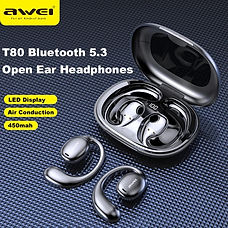 Awei T80 Bluetooth 5.3 Open Ear Headphones Air Conduction Earhook Wireless Sport