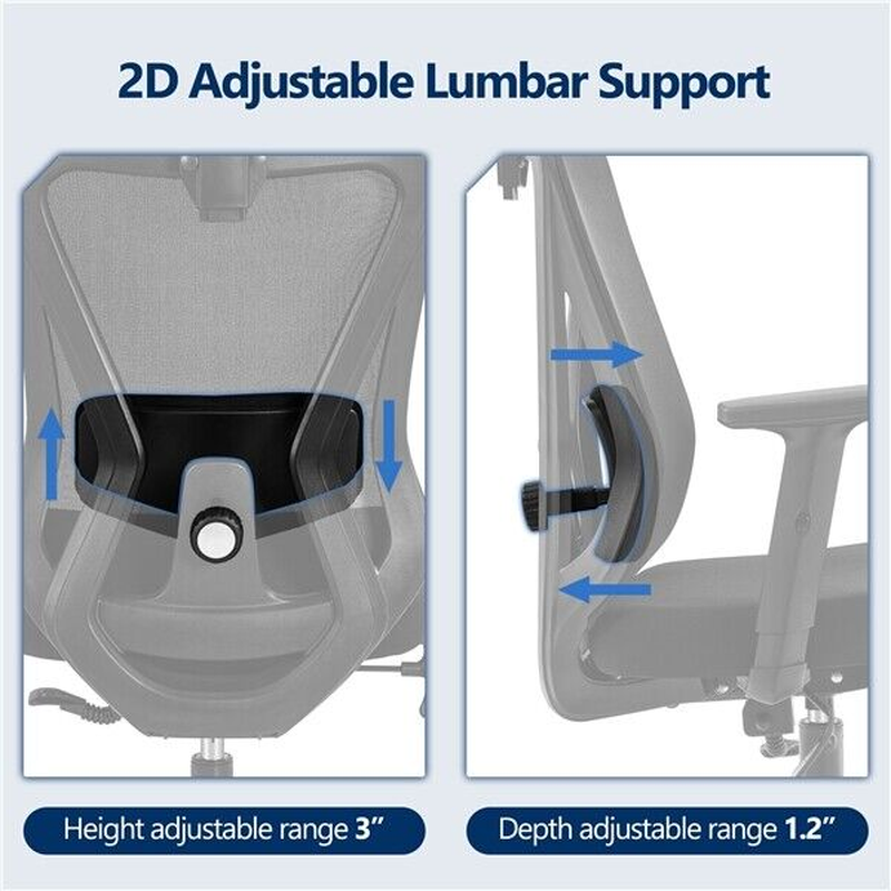 Miniatura: Ergonomic Office Chair with Adjustable Headrest - Black