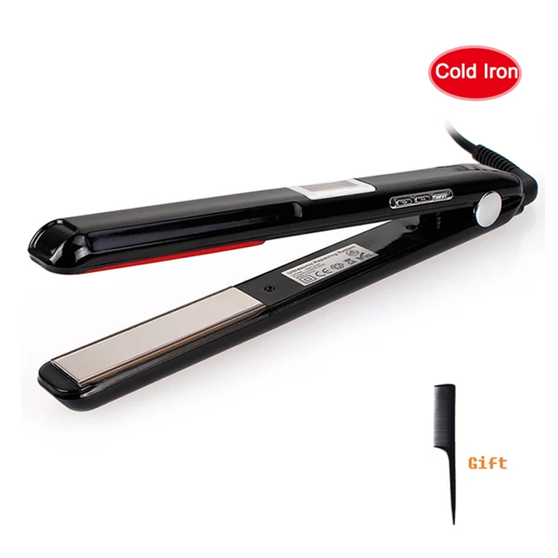 Thumbnail: Infrared Hair Straightener Professional Ultrasonic Cold Flat Iron