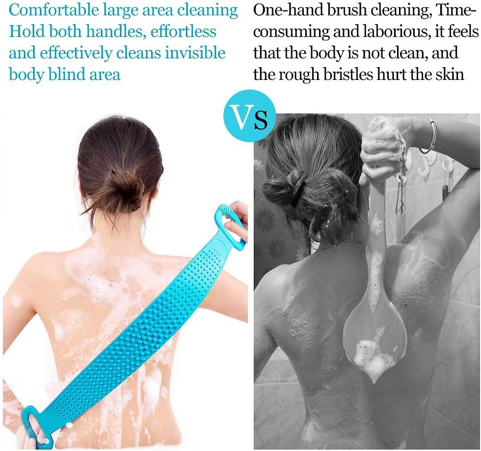 Miniature : Body Brush Back Scrubber, Silicone Bath Shower Brush for Women and Man, Soft Exf