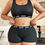 Miniatura: Casual-Sporty Strapless Racerback Lingerie Set – Black High-Stretch Bralette