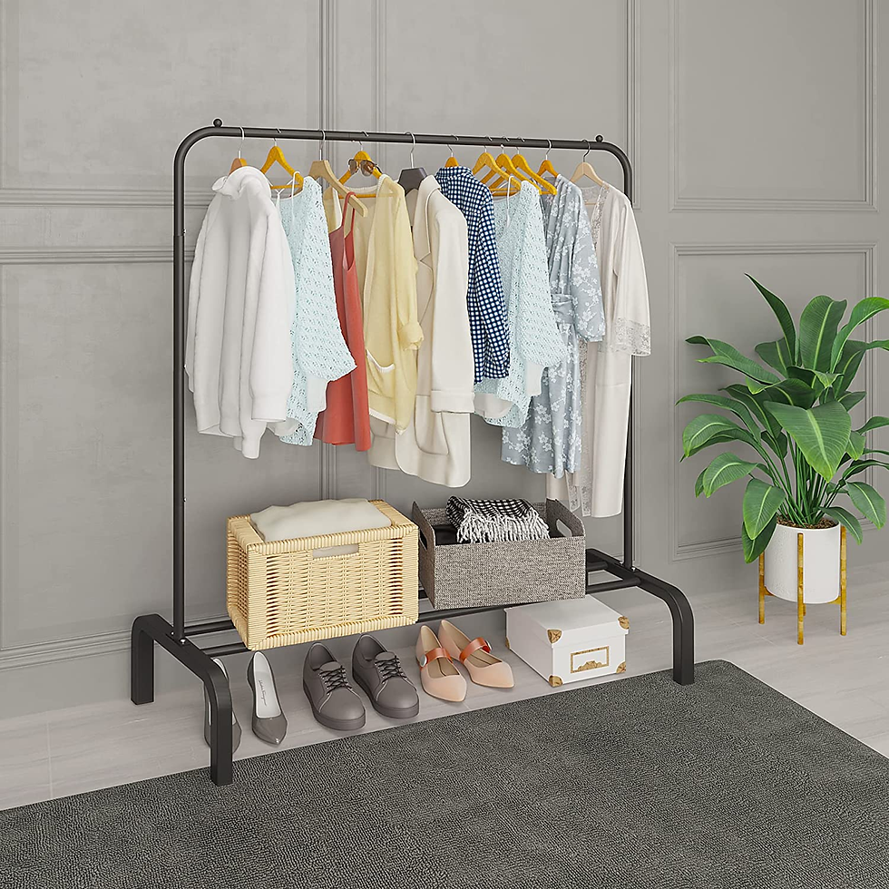Miniature : Clothing Garment Rack with Shoe Shelves