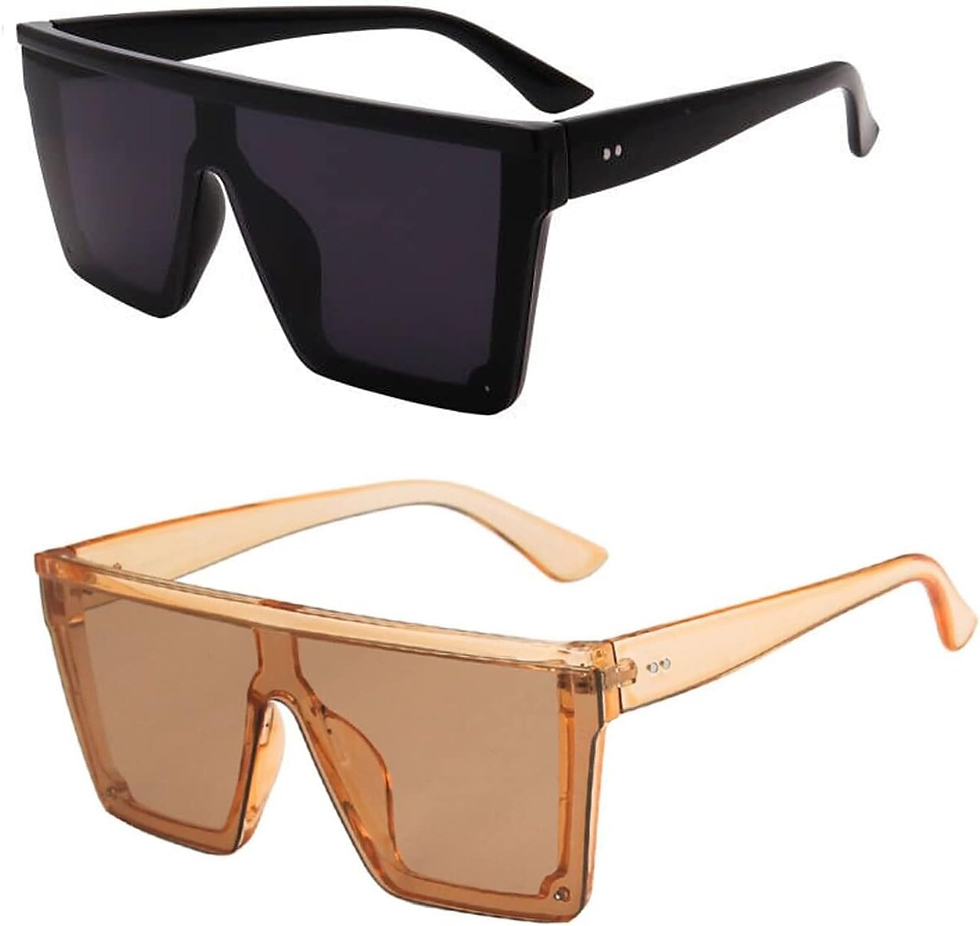 Miniatura: Square Oversized Sunglasses for Women Men Fashion Flat Top Big Frame Shades