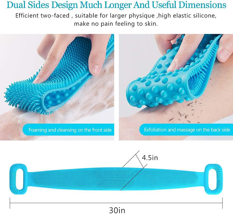 Miniature : Body Brush Back Scrubber, Silicone Bath Shower Brush for Women and Man, Soft Exf