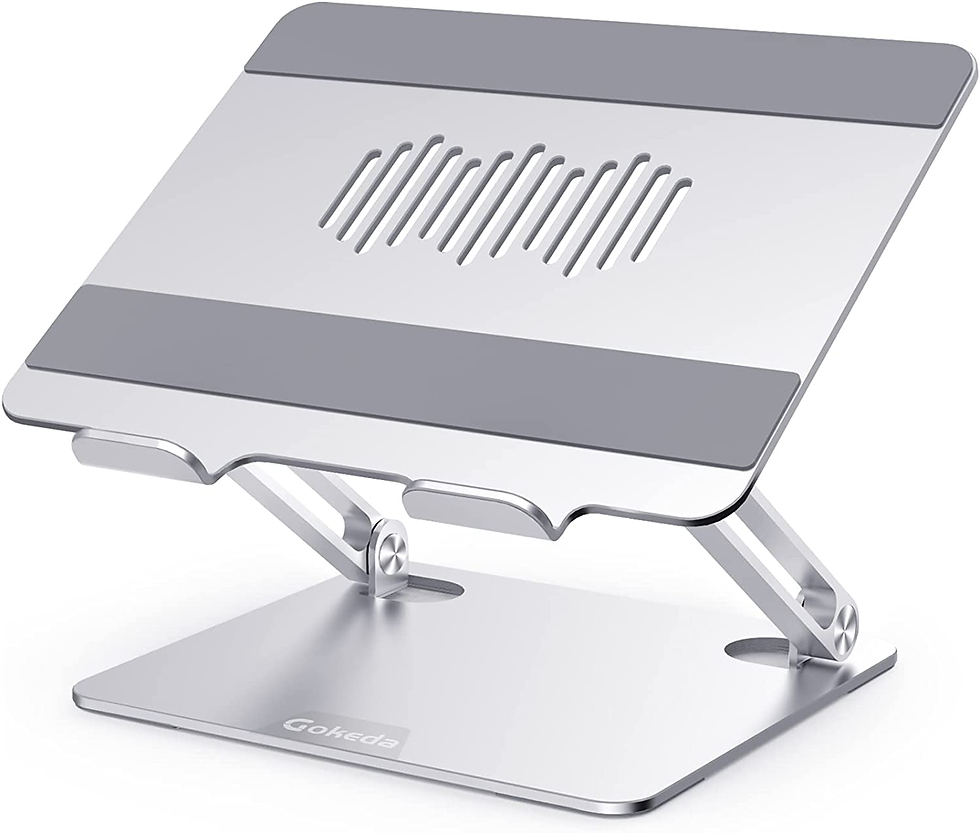 Miniatura: Laptop Stand, Ergonomic Aluminium Alloy Computer Stand for Desk, Multi-Angle Adj