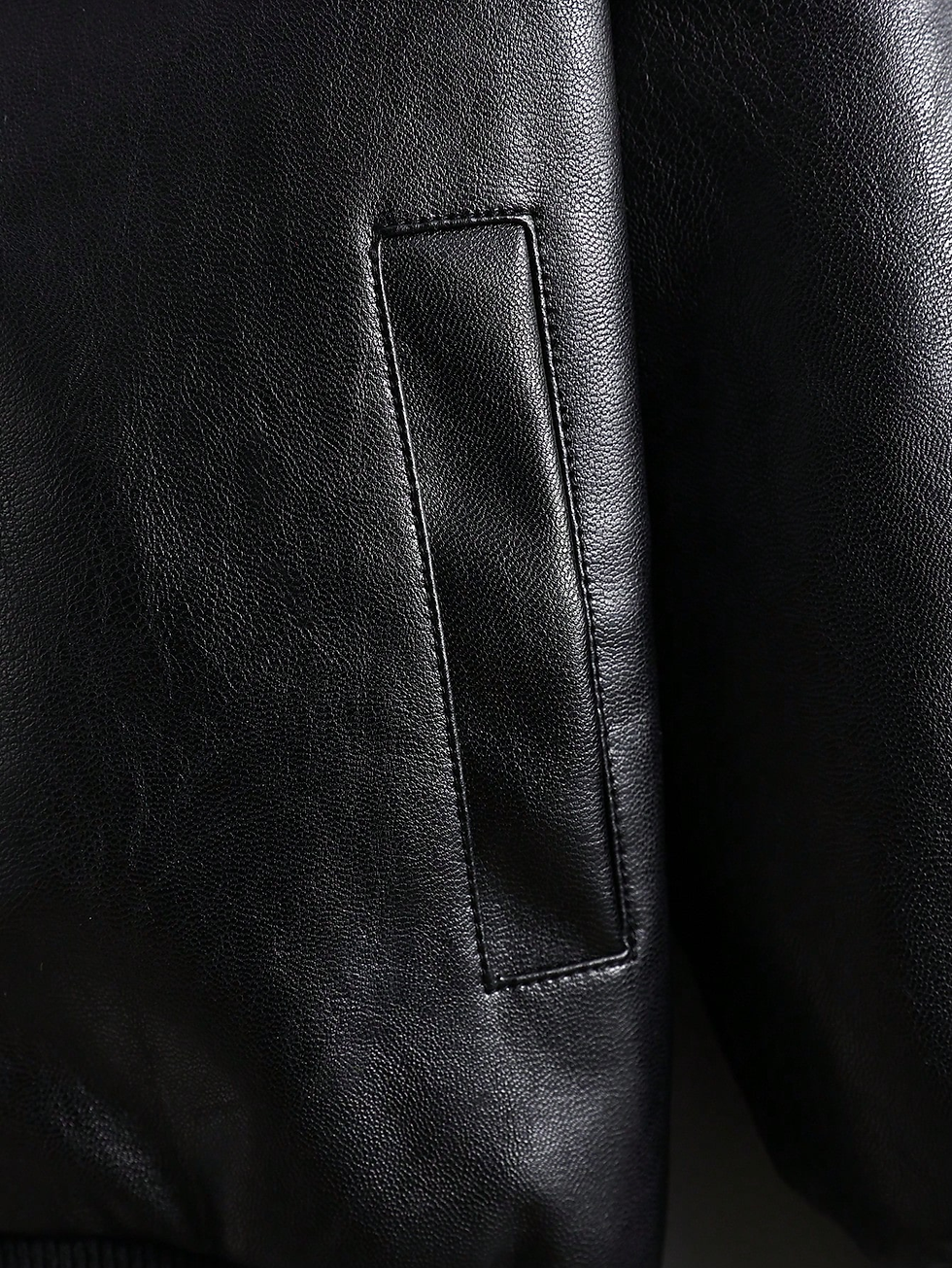 Miniature : Teddy Lined Hooded PU leather Jacket - Boys & Girls