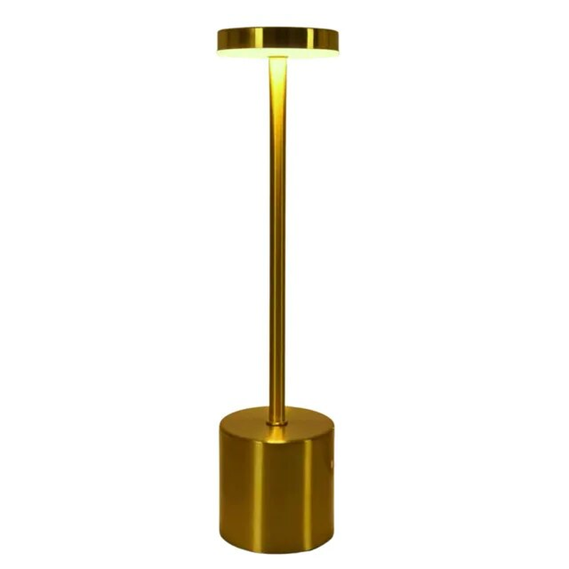 Miniatura: Simple LED Rechargeable Touch Metal Table Lamp Three Colors Bedside Creative Amb