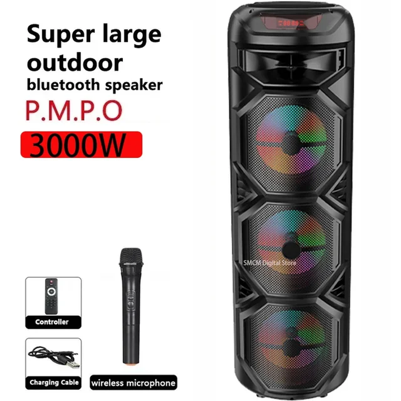 Miniatura: 3000W Peak Power 12 Inch Trolley Fashion Colorful Lighting Bluetooth Speaker.