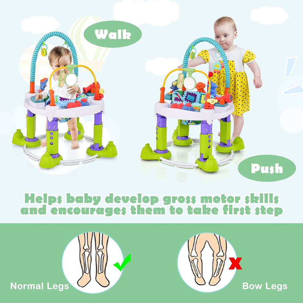 Miniatura: 4-In-1 Baby Bouncer with Music, Toys and Adjustable Heights