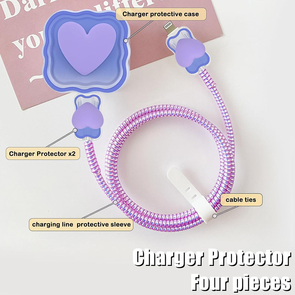 Miniatura: Heart Cable Protector & Charging Cord Set